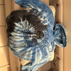 Dreamsicle Myrtle Beach Tie-Dye Salty Vibes blue/blkSweatshirt Hoodie Unisex XSM